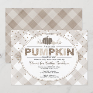 herfst pomkin gingham - neutrale kleuren beige dou kaart