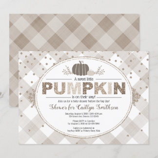 herfst pomkin gingham - neutrale kleuren beige dou kaart