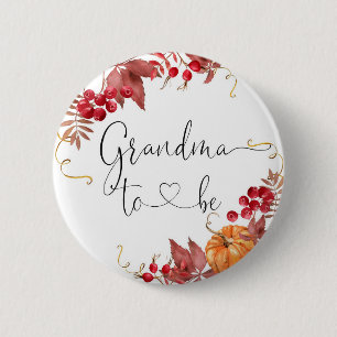 Herfst pomkin Grandma om Button te worden