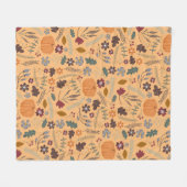 Herfst pomkin hedendaags grafisch patroon fleece b deken (Voorkant (Horizontaal))
