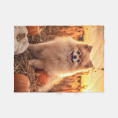 Herfst Pommerisch Fleece Deken (Voorkant (Horizontaal))