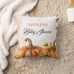 Herfst Pompoen Aquarel Baby Shower Kussen