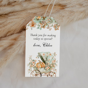 Herfst Pompoen Baby Shower Bedank Favor Cadeaulabel