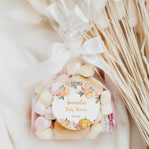 Herfst pompoen Baby shower cadeau gunst ronde labe Sticker