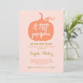 Herfst pompoen baby shower kaart (Staand voorkant)