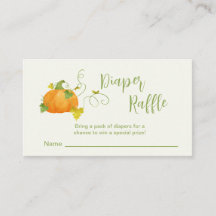 HERFST POMPOEN BABY SHOWER Luier Raffle