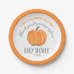 Herfst pompoen   Baby shower papier Bord