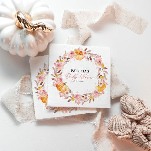 Herfst Pompoen Baby Shower Persoonlijk Servet