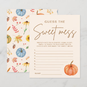 Herfst Pompoen Baby shower Raad de Sweet Mess Game