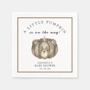 Herfst pompoen beer Baby shower Servet