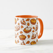 Herfst pompoen behandelt koffie Mok (Voorkant rechts)