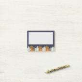 Herfst Pompoen blauwe achtergrond Post-it® Notes (Op bureau)