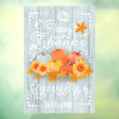 Herfst Pompoen Blauwe Den Raamsticker (Vel 3)