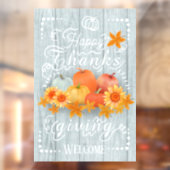 Herfst Pompoen Blauwe Pijnboom Raamsticker (Vel 2)