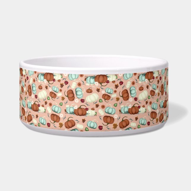 Herfst Pompoen Bloemstuk Voerbakje (Voorkant)