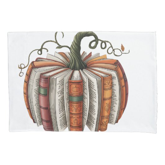 Herfst Pompoen Boek Lover Booktok Halloween Kussensloop (Voorkant)