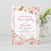 Herfst Pompoen Boho Coquette Bruids Tea Party Kaart (Staand voorkant)