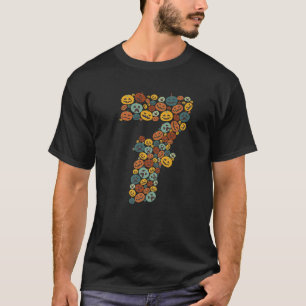 Herfst pompoen boo halloween 7e verjaardag outfit  t-shirt