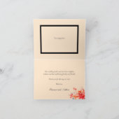 Herfst Pompoen Botanische Bruiloft Accommodaties Bedankkaart (Binnen)