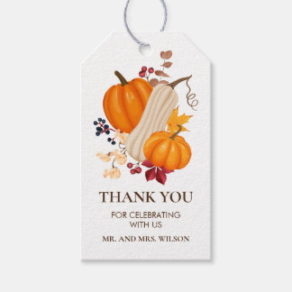 Herfst Pompoen Bruiloft Bedankt Label Cadeaulabel