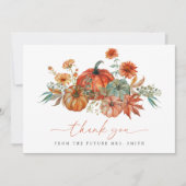 Herfst Pompoen Bruiloft Feest Bedankkaart (Voorkant)