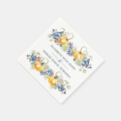 Herfst pompoen bruiloft op maat servet (Hoek)