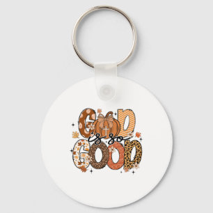 Herfst Pompoen Christelijke Thanksgiving geloof Go Sleutelhanger