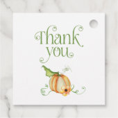 Herfst Pompoen Dank Je Bedankjes Labels (Achterkant)