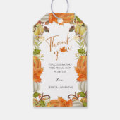 Herfst pompoen dank u bruiloft cadeaulabel (Voorkant)