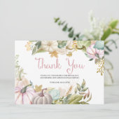 Herfst Pompoen Dankkaart Bedankkaart (Staand voorkant)