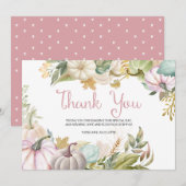 Herfst Pompoen Dankkaart Bedankkaart (Voorkant / Achterkant)