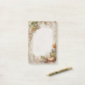 Herfst pompoen en bladeren Post-it® Notes (Op bureau)