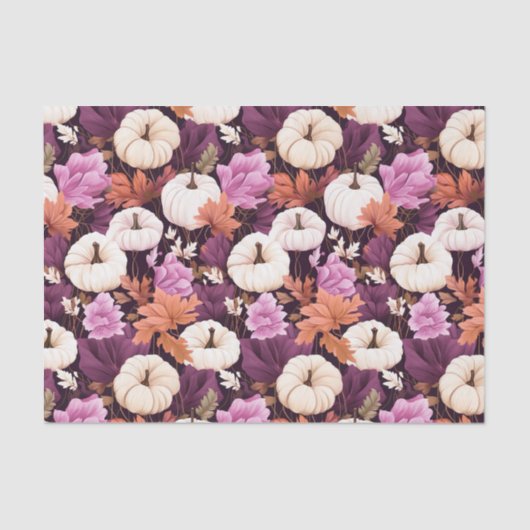 Herfst Pompoen en Bloemen Herfst Decoupage Tissuepapier (Voorkant)