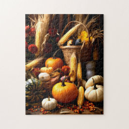 Herfst pompoen en maïs oogst puzzel