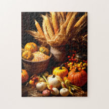 Herfst pompoen en maïs puzzel