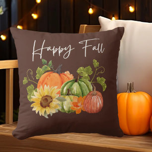 Herfst pompoen floraal Sierkussen