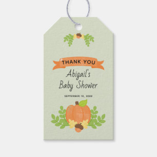 Herfst Pompoen Geslacht Neutrale Baby Shower Bedan Cadeaulabel