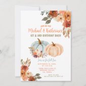 Herfst pompoen gezamenlijke verjaardag broers en z kaart (Voorkant)