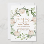 Herfst pompoen groen Baby shower Kaart (Voorkant)