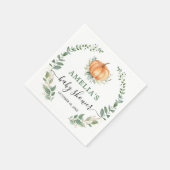 Herfst pompoen groen gouden bladeren Baby shower Servet (Hoek)