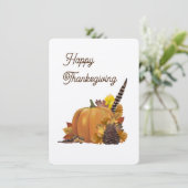 Herfst Pompoen Happy Thanksgiving Blank Kaart (Staand voorkant)