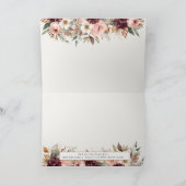 Herfst Pompoen Herfst Blad Roze Bloemen Dank u Kaart (Binnen)