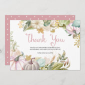 Herfst Pompoen Herfst Dank Je Kaart (Voorkant / Achterkant)