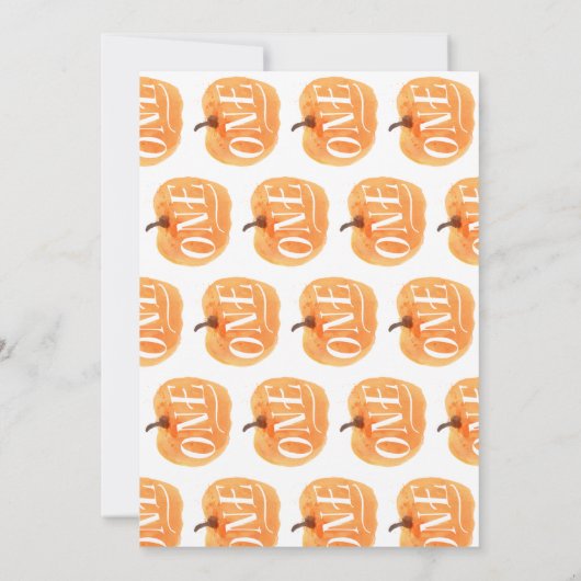 Herfst Pompoen Herfst Eerste Verjaardag Rustiek Ho Kaart (Achterkant)