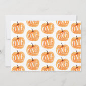 Herfst Pompoen Herfst Eerste Verjaardag Uitnodigin Kaart (Achterkant)