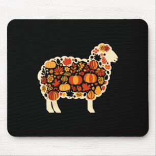 Herfst Pompoen Herfst Schaap Thanksgiving Vrouwen Muismat
