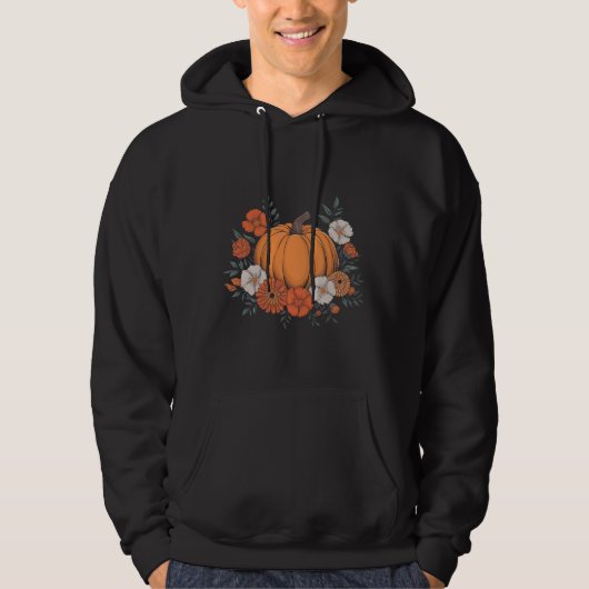Herfst Pompoen Herfst Thanksgiving Hoodie (Voorkant)