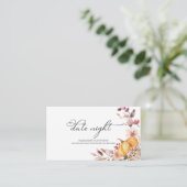 Herfst Pompoen Herfst Vrijgezellenfeest Datum Nach Informatiekaartje (Staand voorkant)