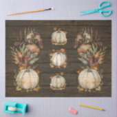 Herfst pompoen herfstbladeren donker hout decoupag tissuepapier (Craft)