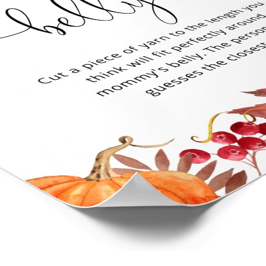 Herfst pompoen hoe groot is het poster van mama's  (Hoek)